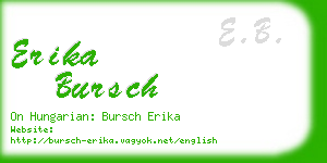 erika bursch business card